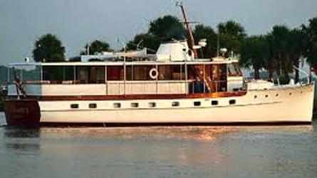 Howard Hughes’ personal yacht. 71', built to Trumpy’s exacting standards in 1939, in water